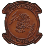 Officially Licensed USMC HMM-362 Ugly Angels Leather Patches