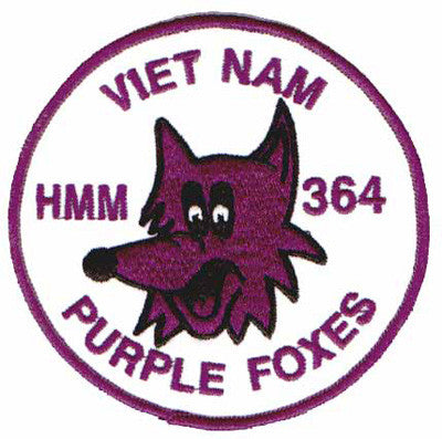 Officially Licensed USMC HMM-364 Purple Foxes Squadron Patch