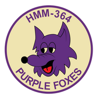 Officially Licensed USMC HMM-364 Purple Foxes Sticker