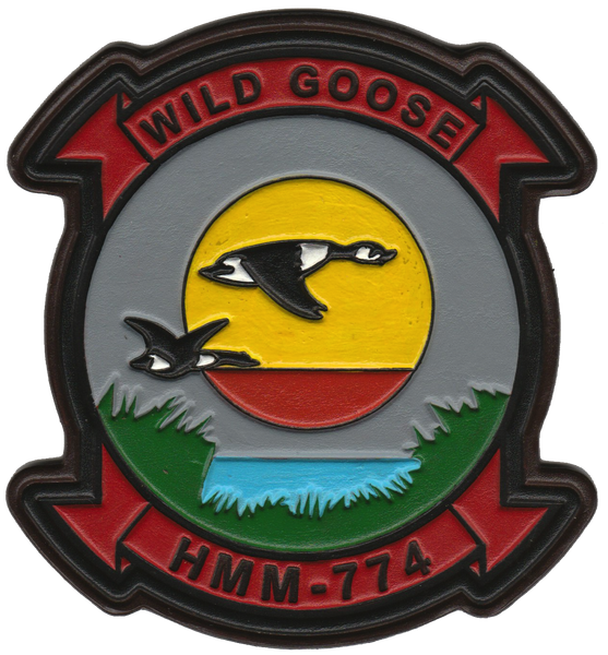 Officially Licensed HMM-774 Wild Goose Hand Painted Leather Patch