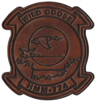 Officially Licensed HMM-774 Wild Goose Hand Painted Leather Patch