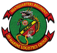 Officially Licensed USMC HQ Regiment 3rd MLG Marine Logistics Group Patch