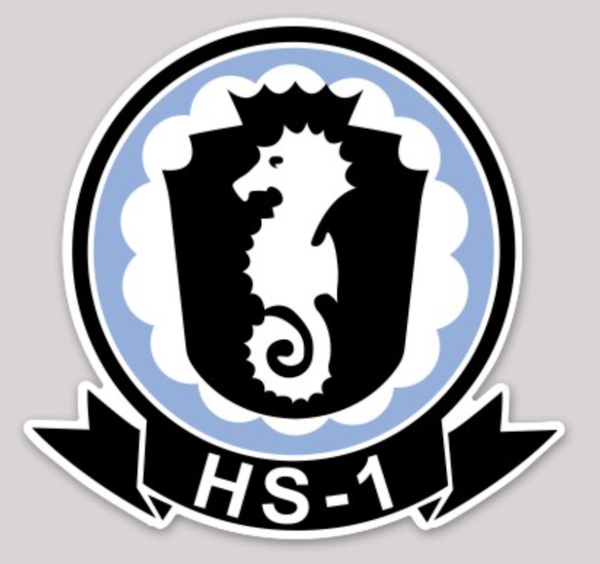 Officially Licensed US Navy HS-1 Seahorses Sticker
