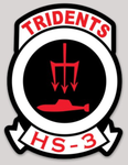 Officially Licensed US Navy HS-3 Tridents sticker