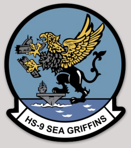 Officially Licensed US Navy HS-9 Sea Griffins sticker