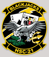 Officially Licensed US Navy HSC-21 Blackjacks Sticker