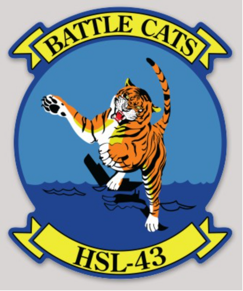 US Navy Helicopter Squadron HSL-43 Battle Cats Sticker