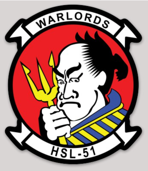 Officially Licensed US Navy HSL-51 Warlords Sticker