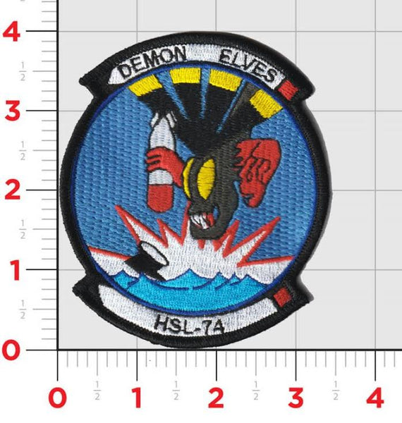 Official US Navy Helicopter Squadron HSL-74 Demon Elves Patch