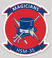 Officially Licensed US Navy HSM-35 Magicians Sticker