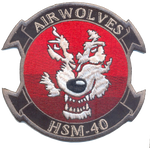 Officially Licensed US Navy HSM-40 Air Wolves Squadron Patches