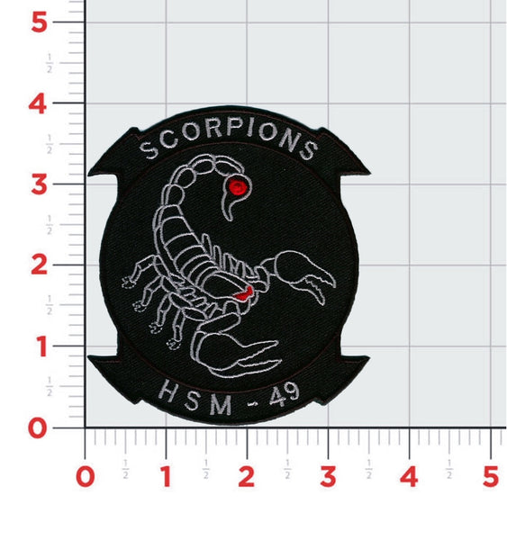 Official US Navy HSM-49 Scorpions Squadron Patches