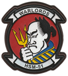 Officially Licensed US Navy HSM-51 Warlords Leather Patches