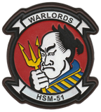 Officially Licensed US Navy HSM-51 Warlords Leather Patches