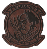 Officially Licensed US Navy HSM-51 Warlords Leather Patches