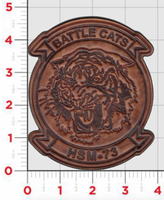 Officially Licensed US Navy HSM-73 Battle Cats Leather Patch