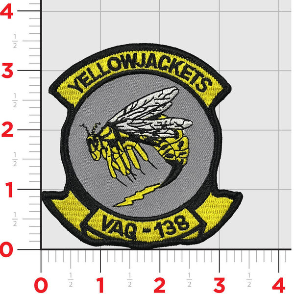 Officially Licensed US Navy VAQ-138 Yellow Jackets Squadron Patch