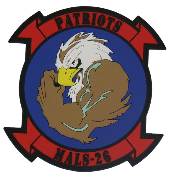 Officially Licensed USMC MALS-26 Patriots Patches
