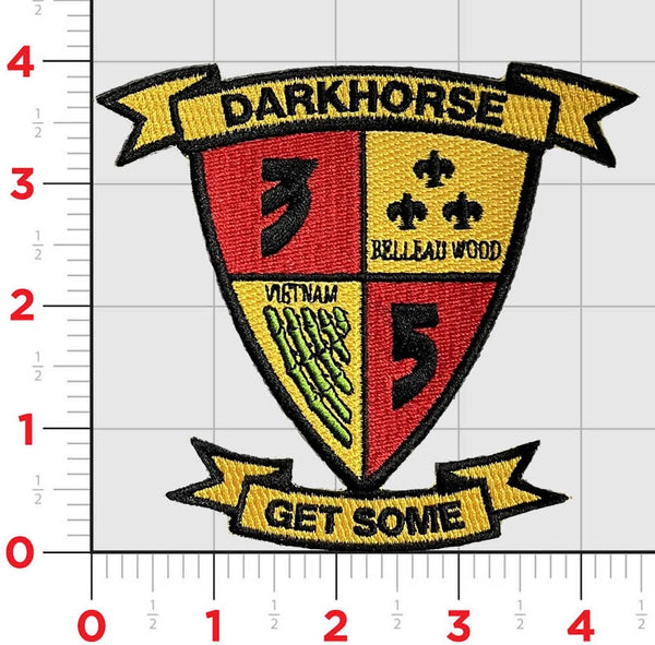 Officially Licensed 3rd Battalion 5th Marines DarkHorse Patch