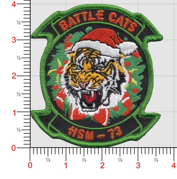 Official US Navy HSM-73 Battle Cats Christmas Patch