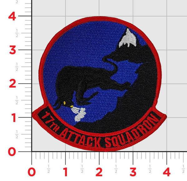 Official USAF 17th ATKS Bulls Attack Squadron Patch
