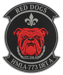 Officially Licensed USMC HMLA-773 DET A Red Dogs PVC Patch