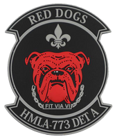 Officially Licensed USMC HMLA-773 DET A Red Dogs PVC Patch