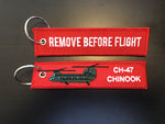 CH-47 Chinook REMOVE BEFORE FLIGHT Key Ring