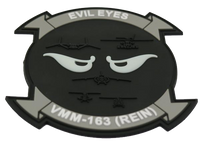 Officially Licensed USMC VMM-163 (REIN) Evil Eyes PVC Patch
