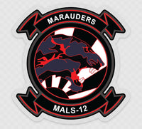 Officially Licensed MALS-12 Marauders Car Window Sticker