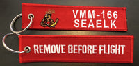 VMM-166 Seaelk REMOVE BEFORE FLIGHT Key Ring