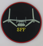 USMC MV-22 Qualification Patch- Safe For Flight (SFF) GITD with hook and loop