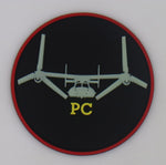 USMC MV-22 Qualification Patch- Plane Captain (PC) GITD with hook and loop