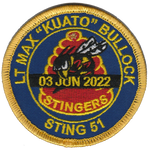 Official VFA-113 Stingers Lt Max Bullock Memorial Patch & Sticker