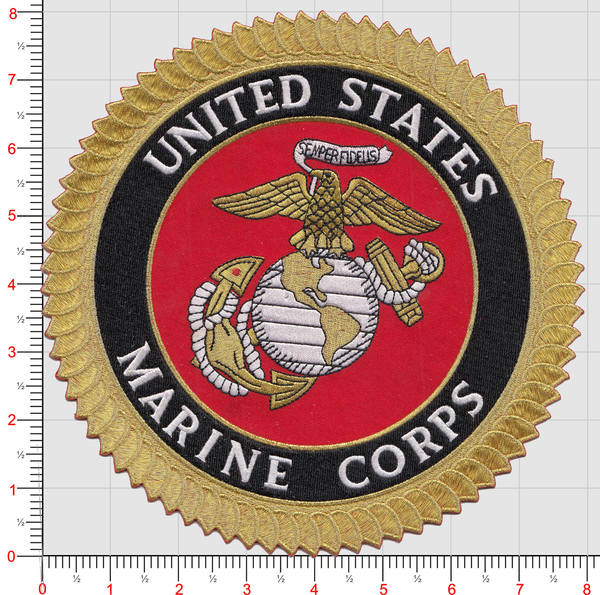 UNITED STATES MILITARY PATCH, USA MARINE CORPS LOGO - Embroidered