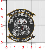 Officially Licensed USMC MACS-4 White Snakes ATC Co L Patches