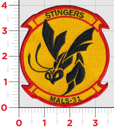 Officially Licensed USMC MALS-31 Stingers Patch