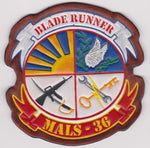 Officially Licensed USMC MALS-36 Bladerunners leather Patch