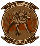 Officially Licensed USMC MALS-39 Hellhounds PVC Patches
