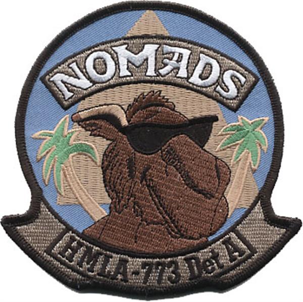 Official HMLA-773 DET A NOMADS Squadron Patch
