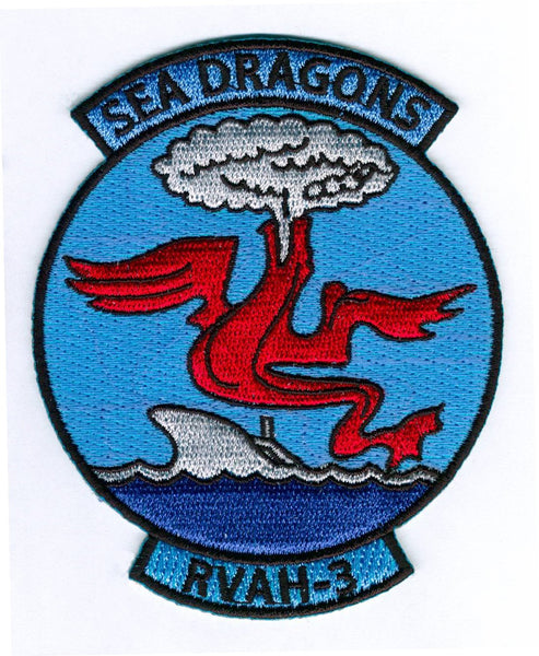 Officially Licensed US Navy RVAH-3 Sea Dragons Squadron Patch