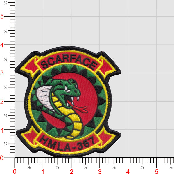 Officially Licensed USMC HMLA-367 Scarface Squadron Patch