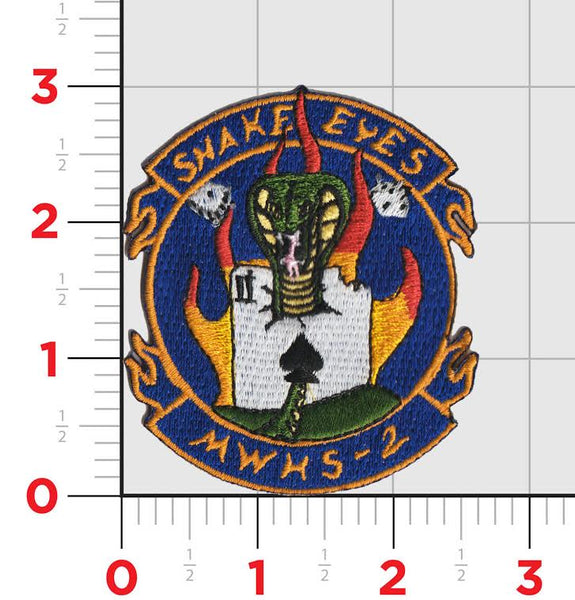 Officially Licensed USMC MWHS-2 Snake Eyes Shoulder Patch