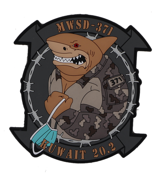 Official MWSD-371 Sand Sharks Kuwait 20.2 PVC Patch – MarinePatches.com -  Custom Patches, Military and Law Enforcement
