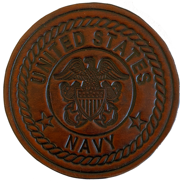 Officially Licensed US Navy Officer Crest Leather Patches