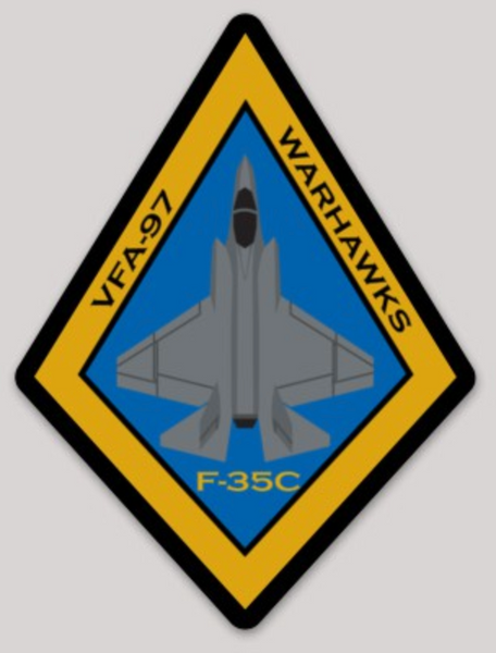 Officially Licensed US Navy VFA-97 Warhawks F-35 Sticker