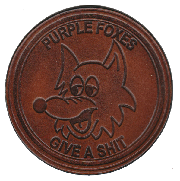 Officially Licensed USMC HMM/VMM-364 Purple Foxes Leather Patch