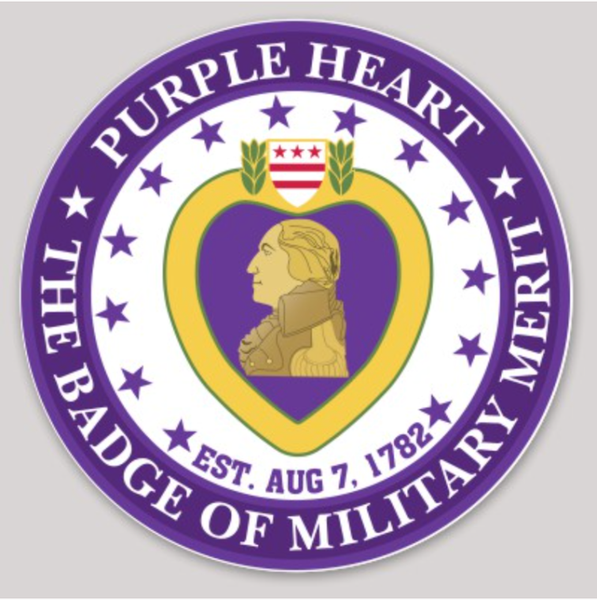 Purple Heart sticker