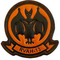 Officially Licensed US Navy RVAH-13 Bats Leather Squadron Patch