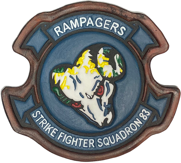 Officially Licensed VFA-83 Rampagers Leather Patches